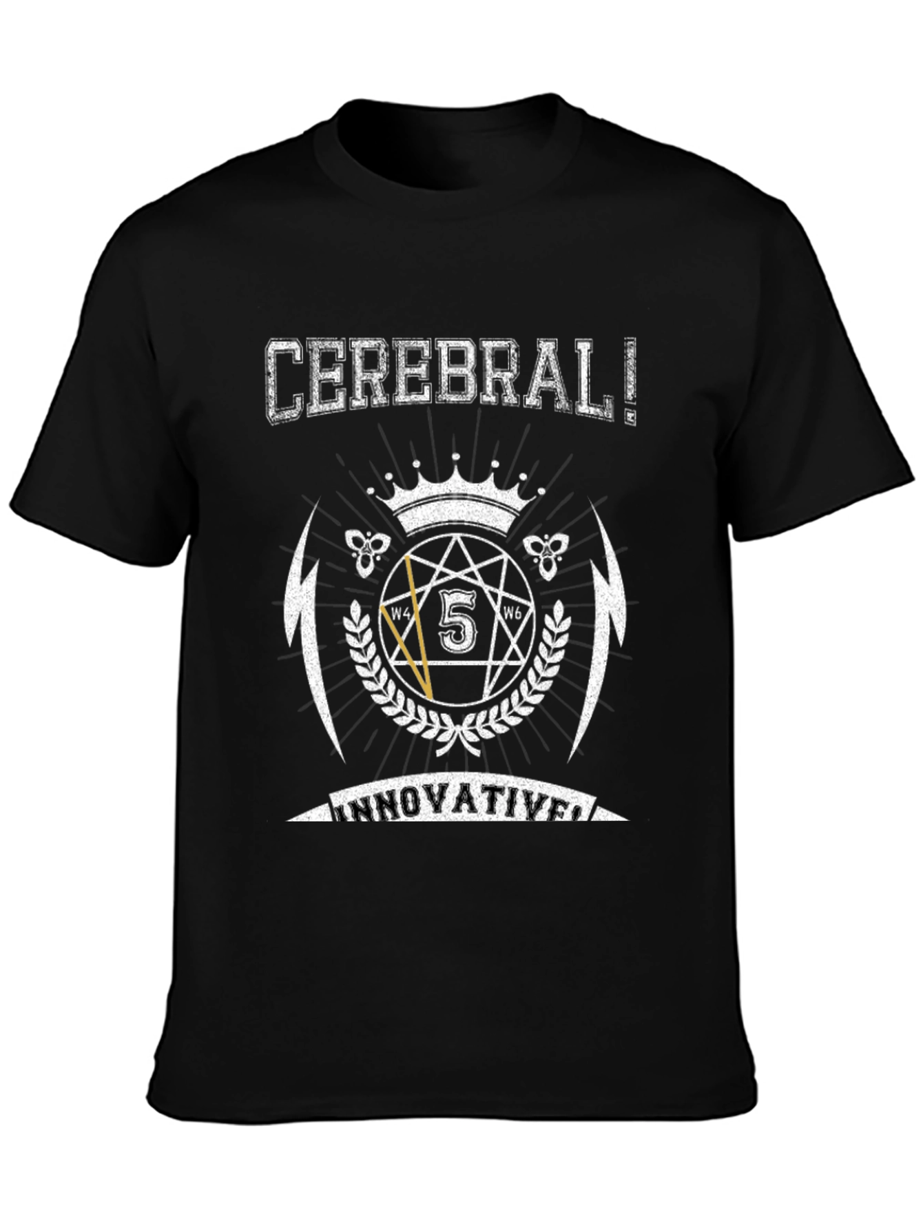 Camiseta Negra: Diseño Cerebral Innovador