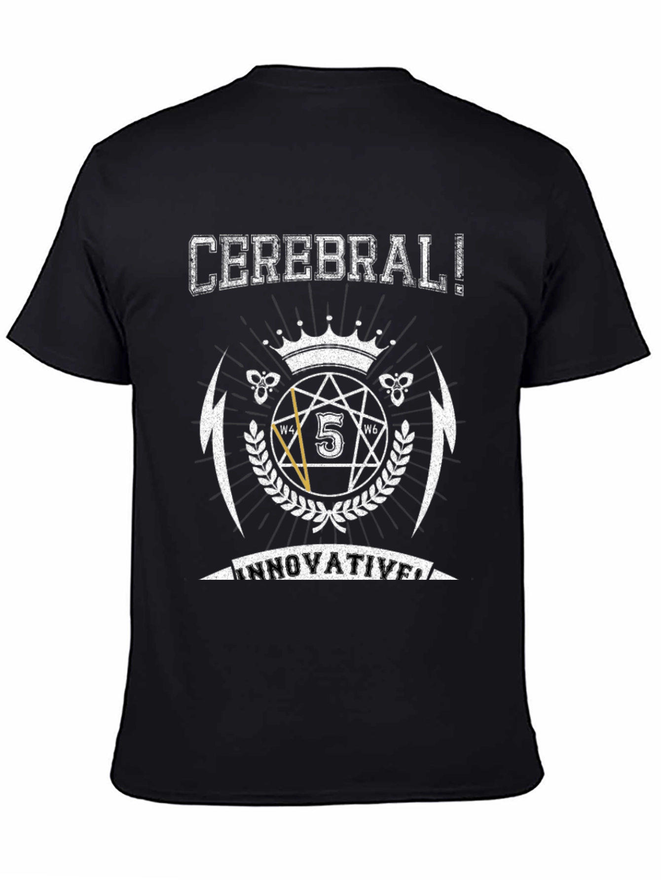 Camiseta Negra: Diseño Cerebral Innovador