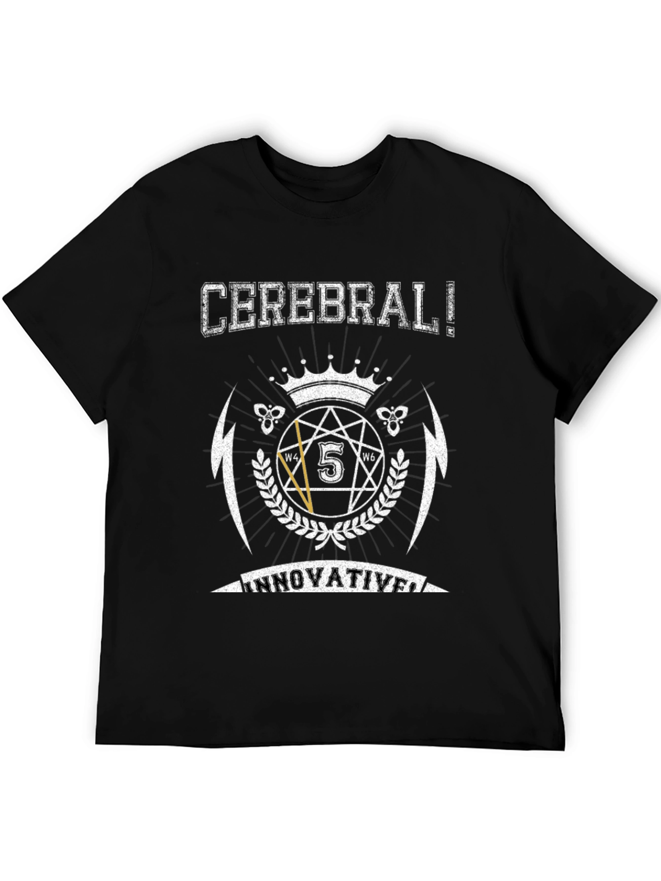 Camiseta Negra: Diseño Cerebral Innovador