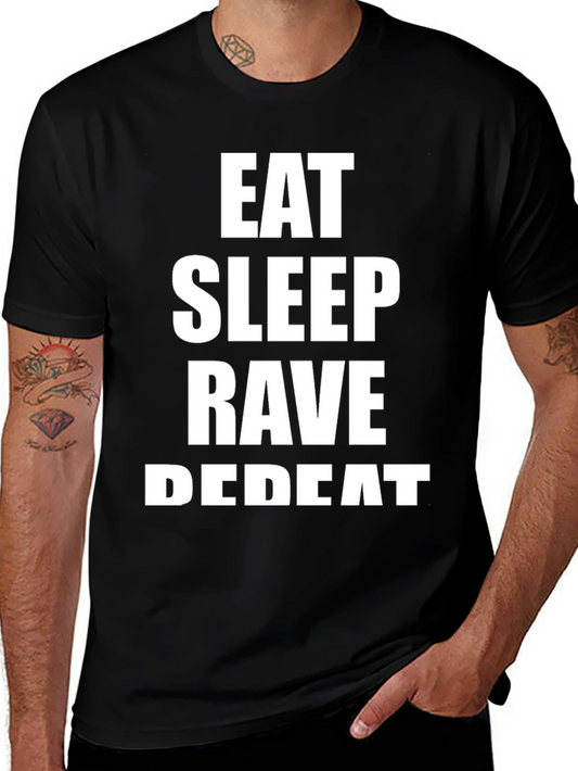 Camiseta Negra Eat Sleep Rave Repeat