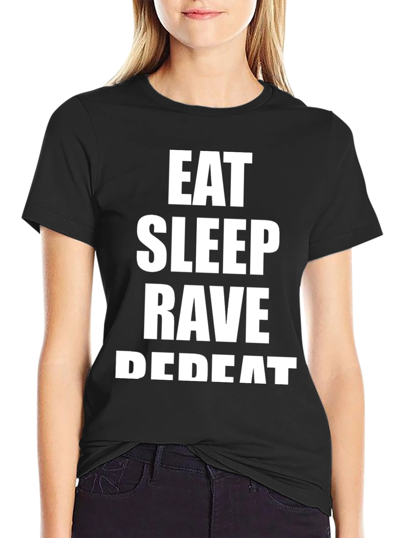 Camiseta Negra Eat Sleep Rave Repeat