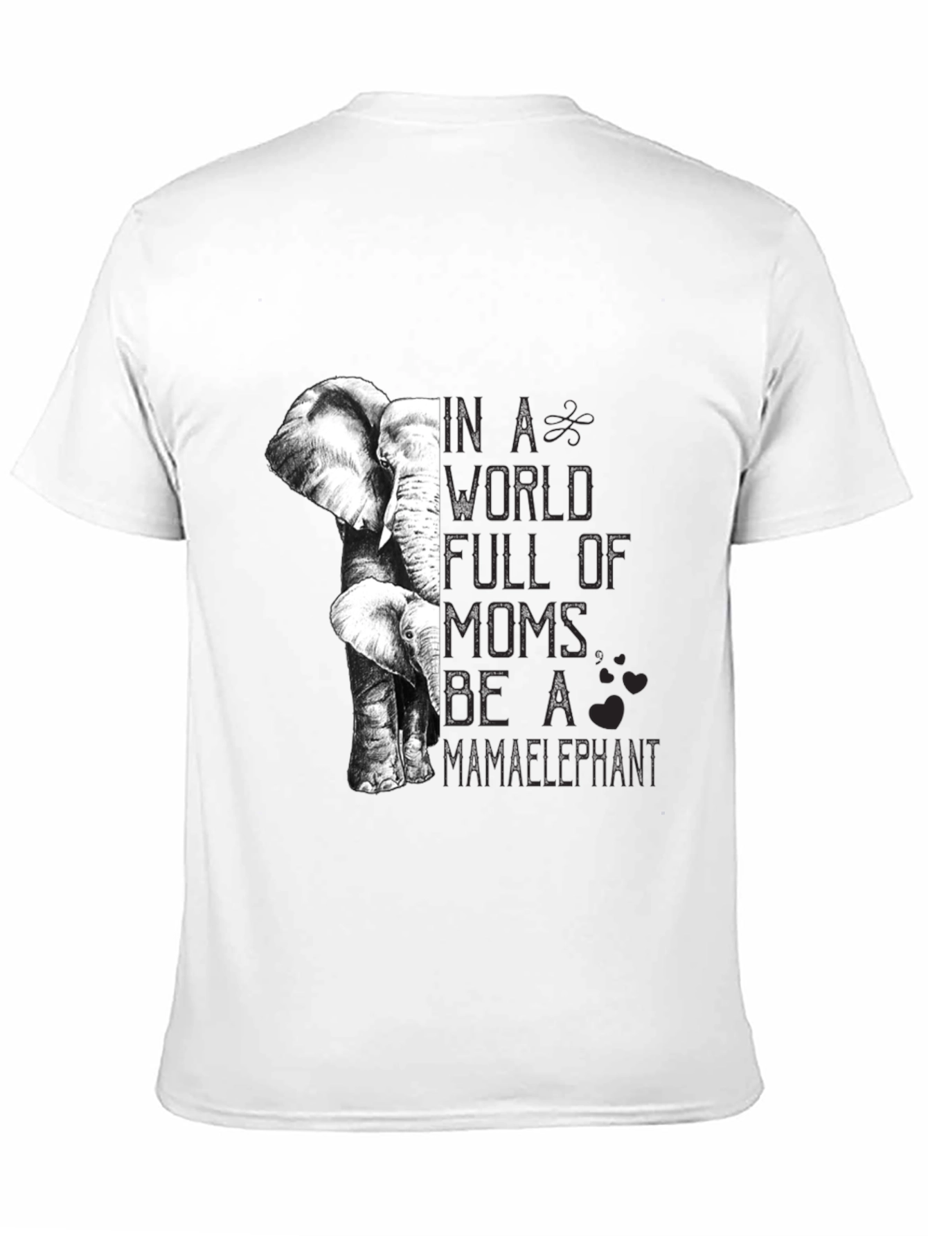 Camiseta Negra Mamá Elefante
