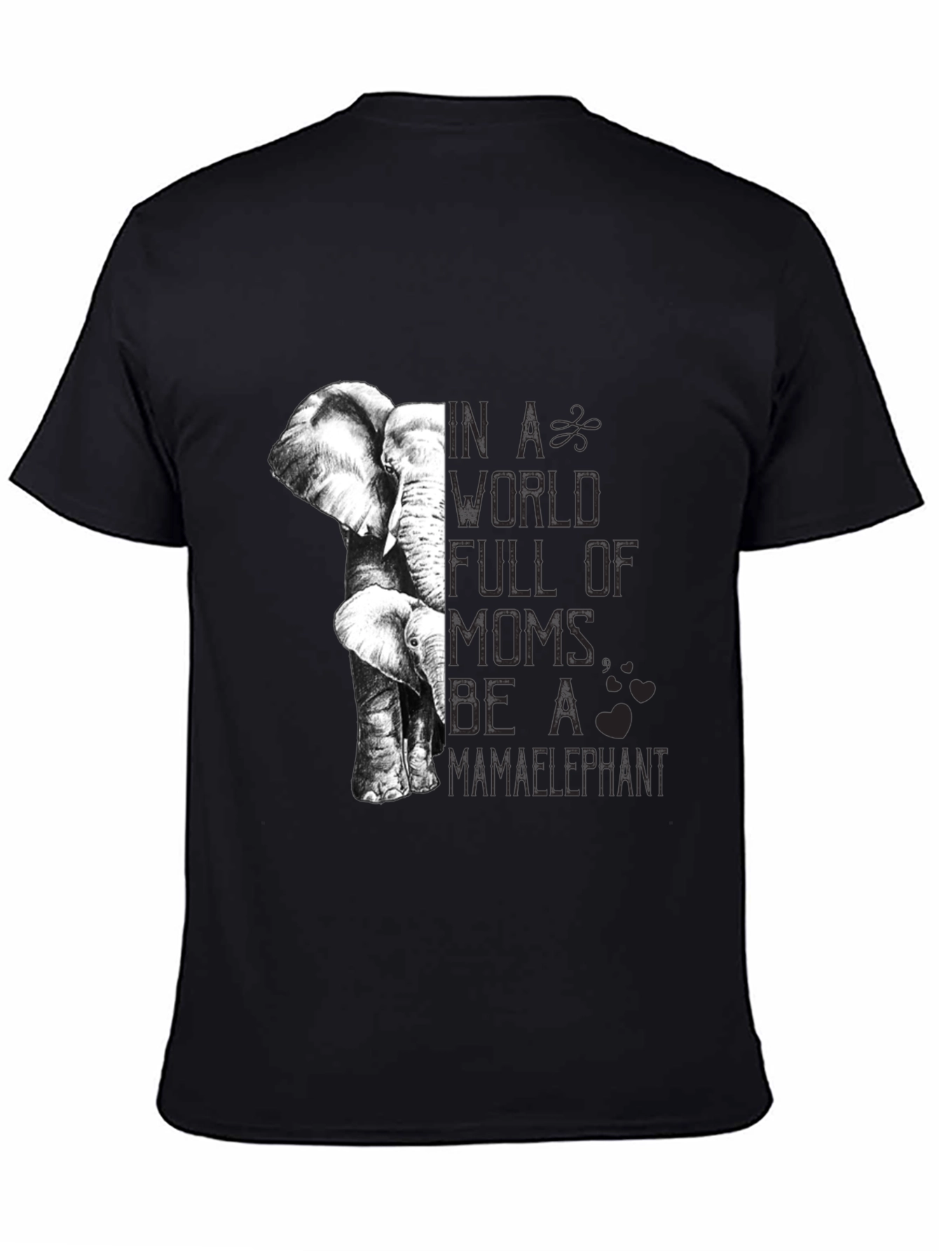 Camiseta Negra Mamá Elefante