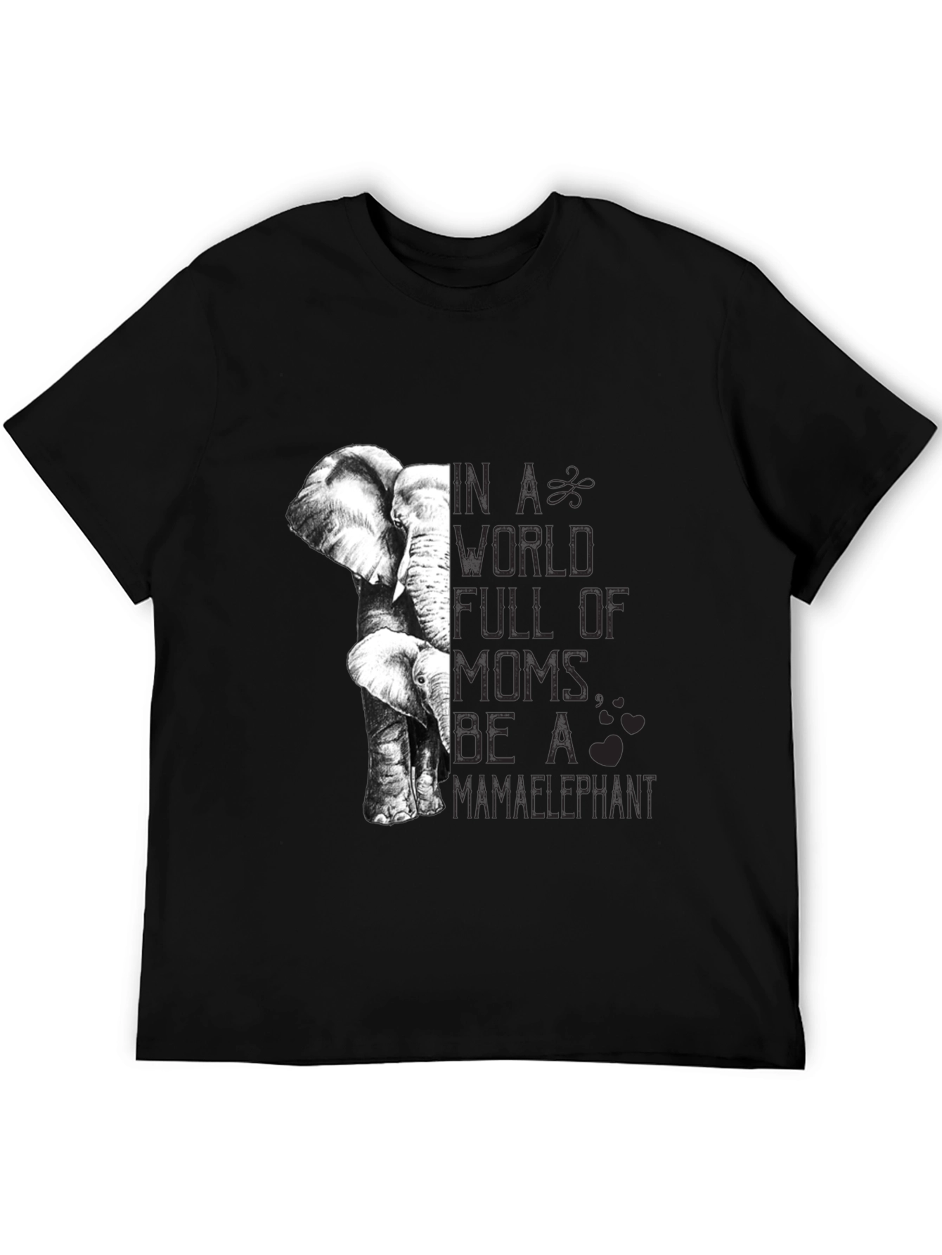 Camiseta Negra Mamá Elefante