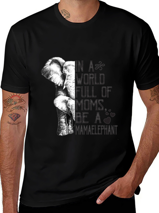 Camiseta Negra Mamá Elefante