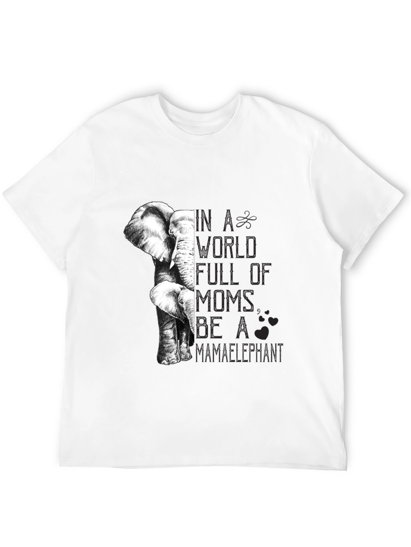 Camiseta Negra Mamá Elefante