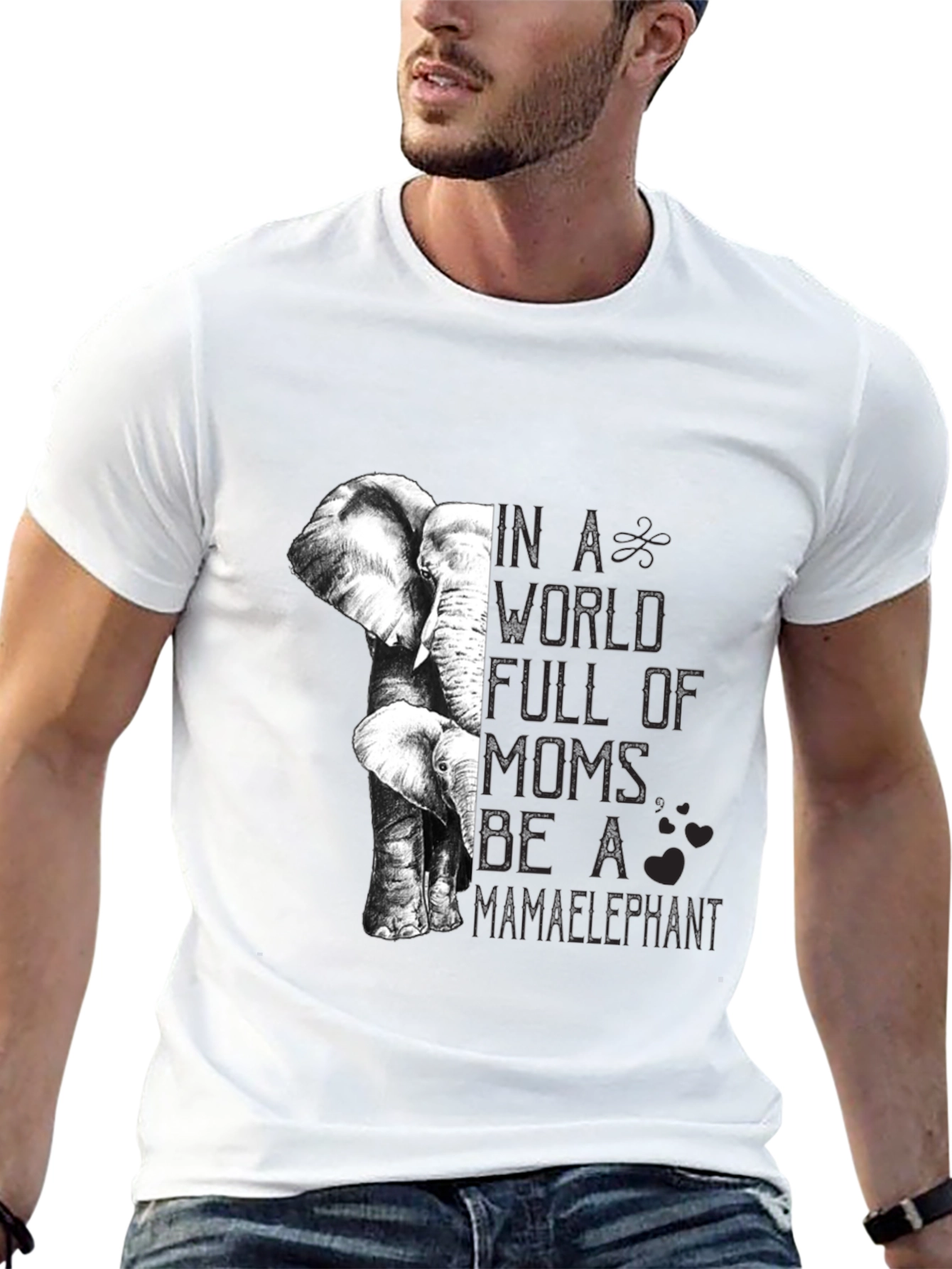 Camiseta Negra Mamá Elefante