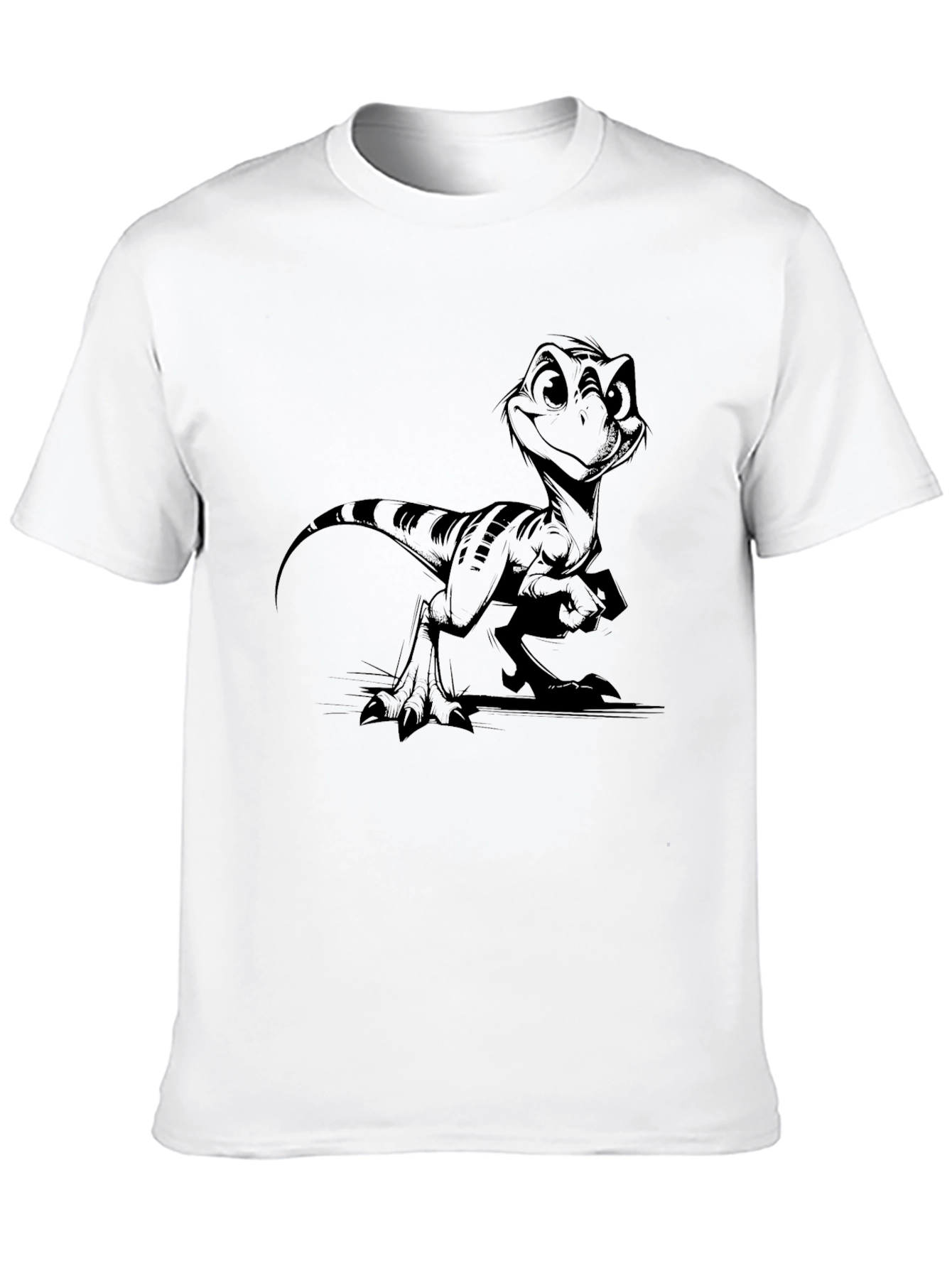 Camiseta Negra con Diseño de Dinosaurio