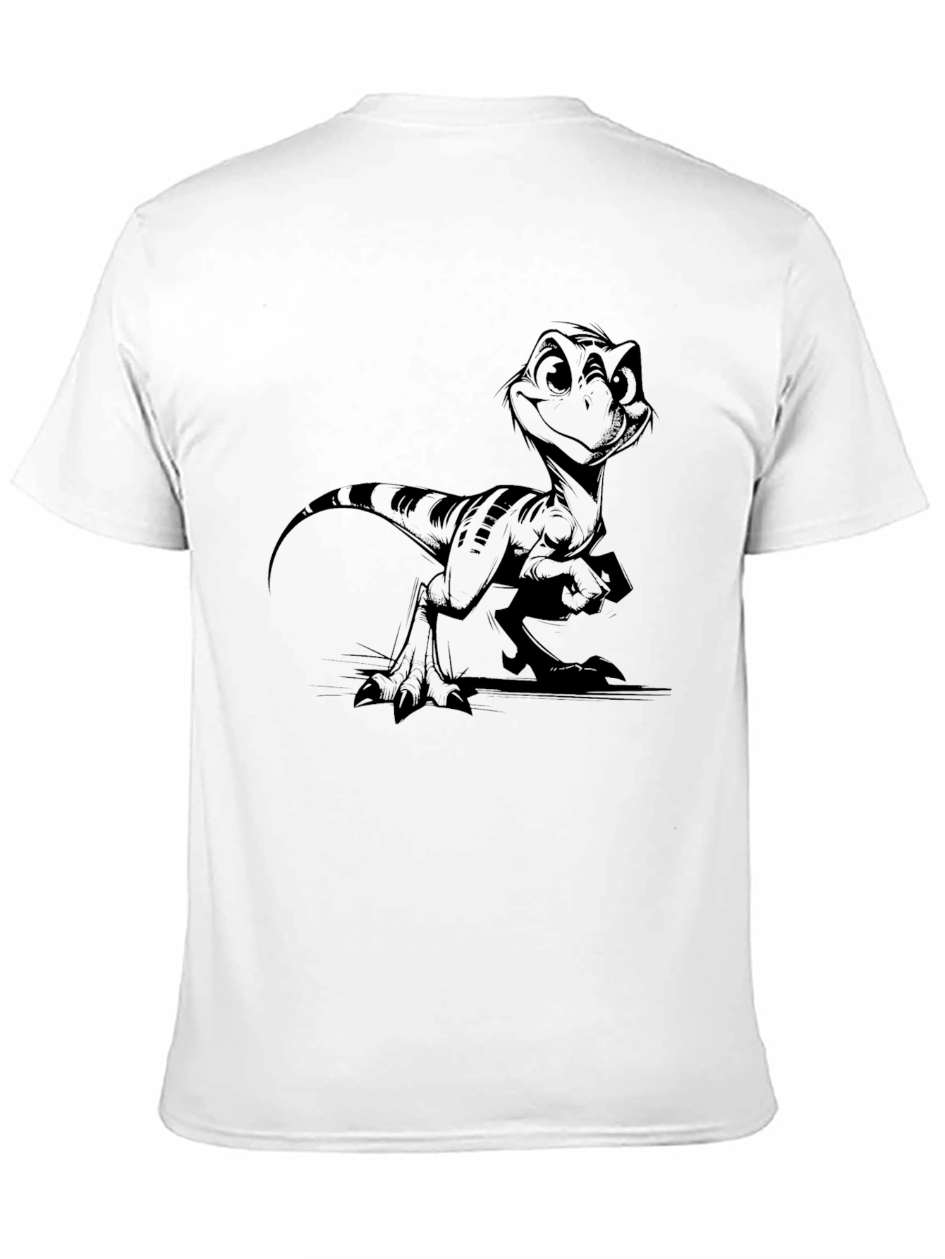 Camiseta Negra con Diseño de Dinosaurio