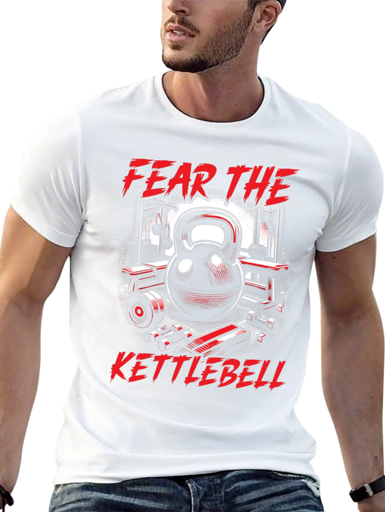Camiseta Fitness Fear The Kettlebell
