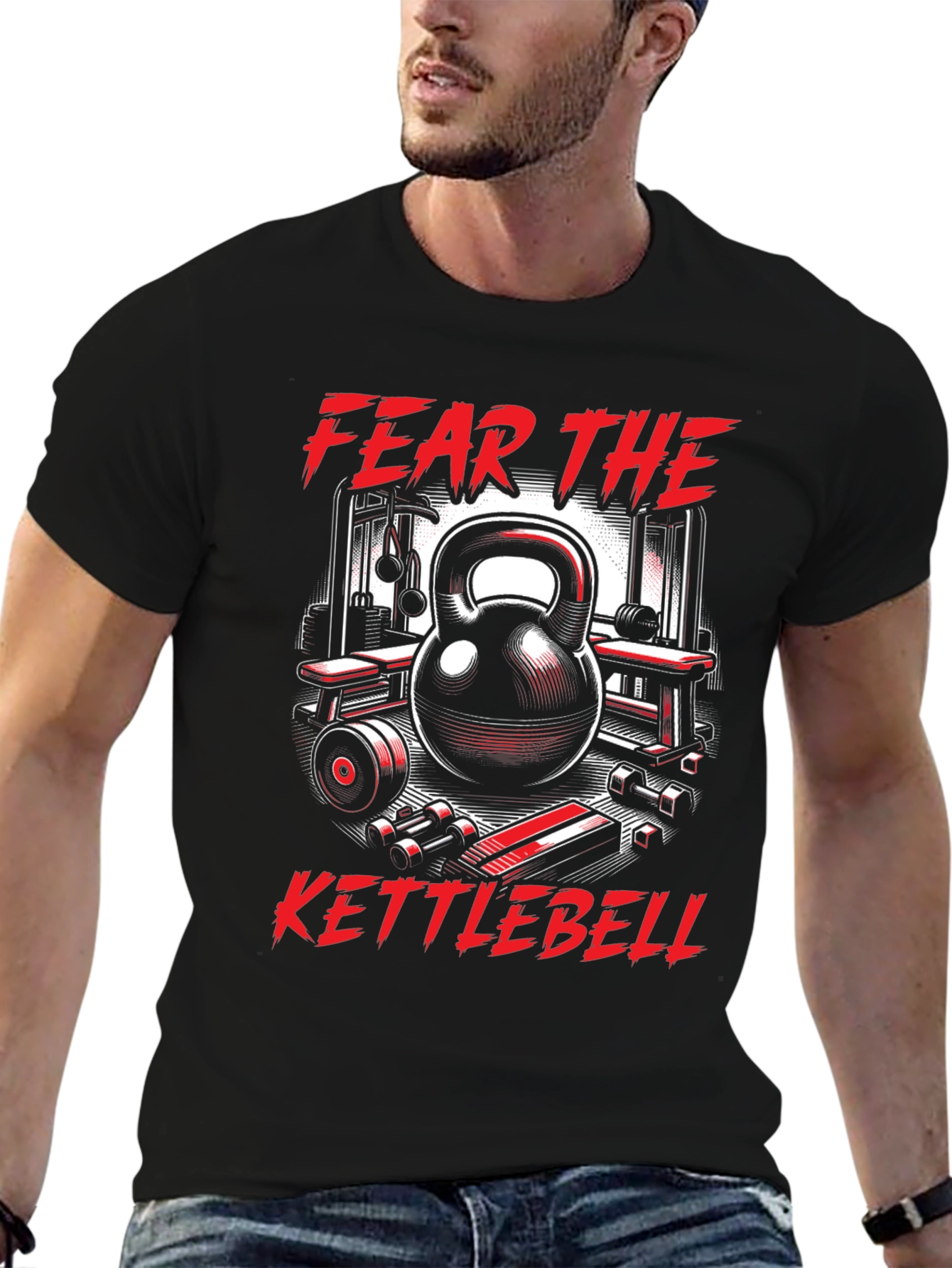 Camiseta Fitness Fear The Kettlebell