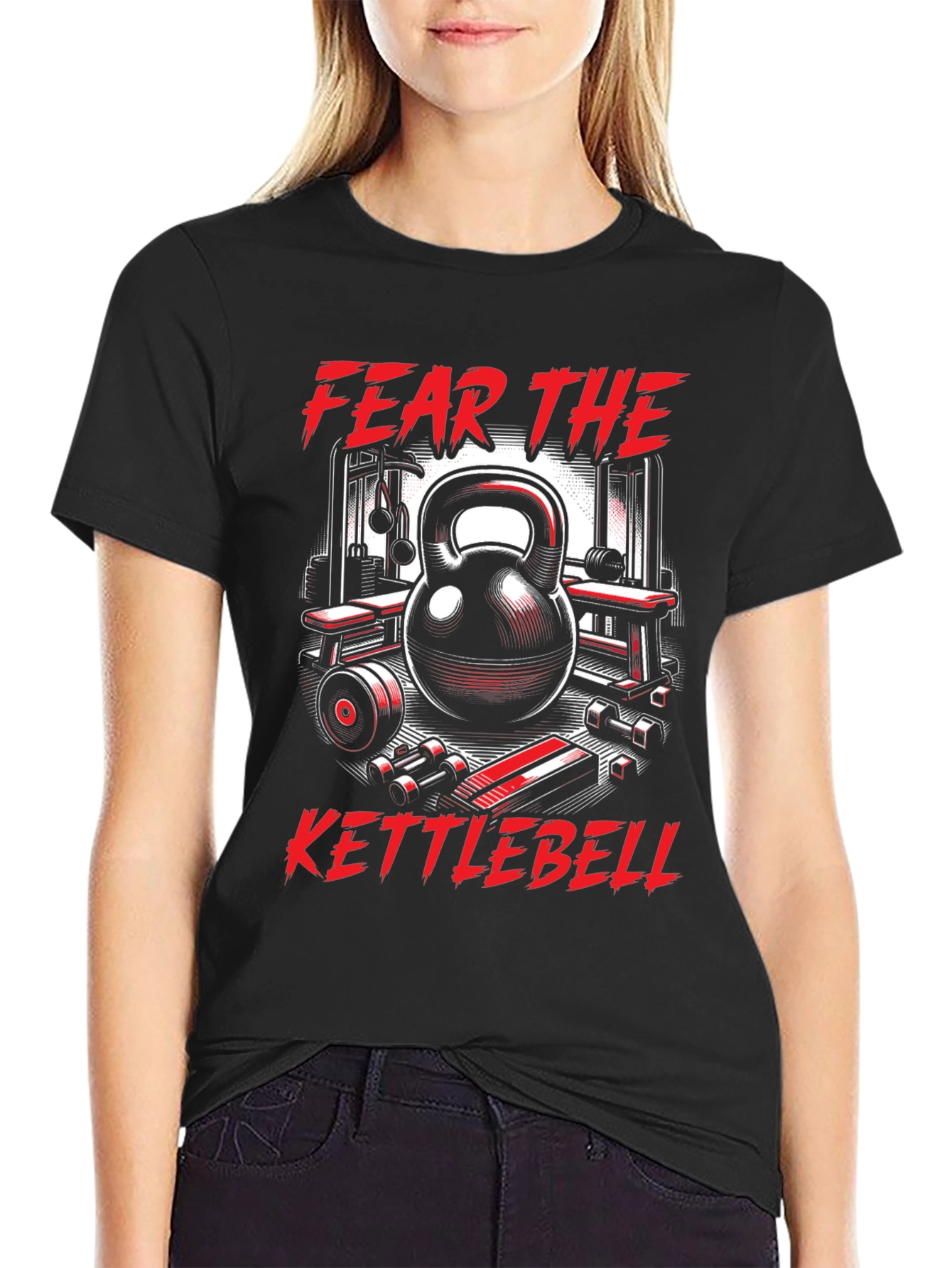 Camiseta Fitness Fear The Kettlebell