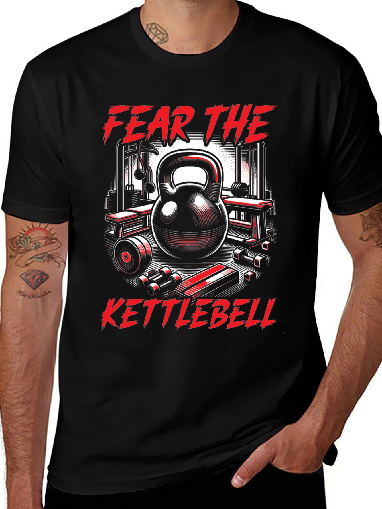 Camiseta Fitness Fear The Kettlebell