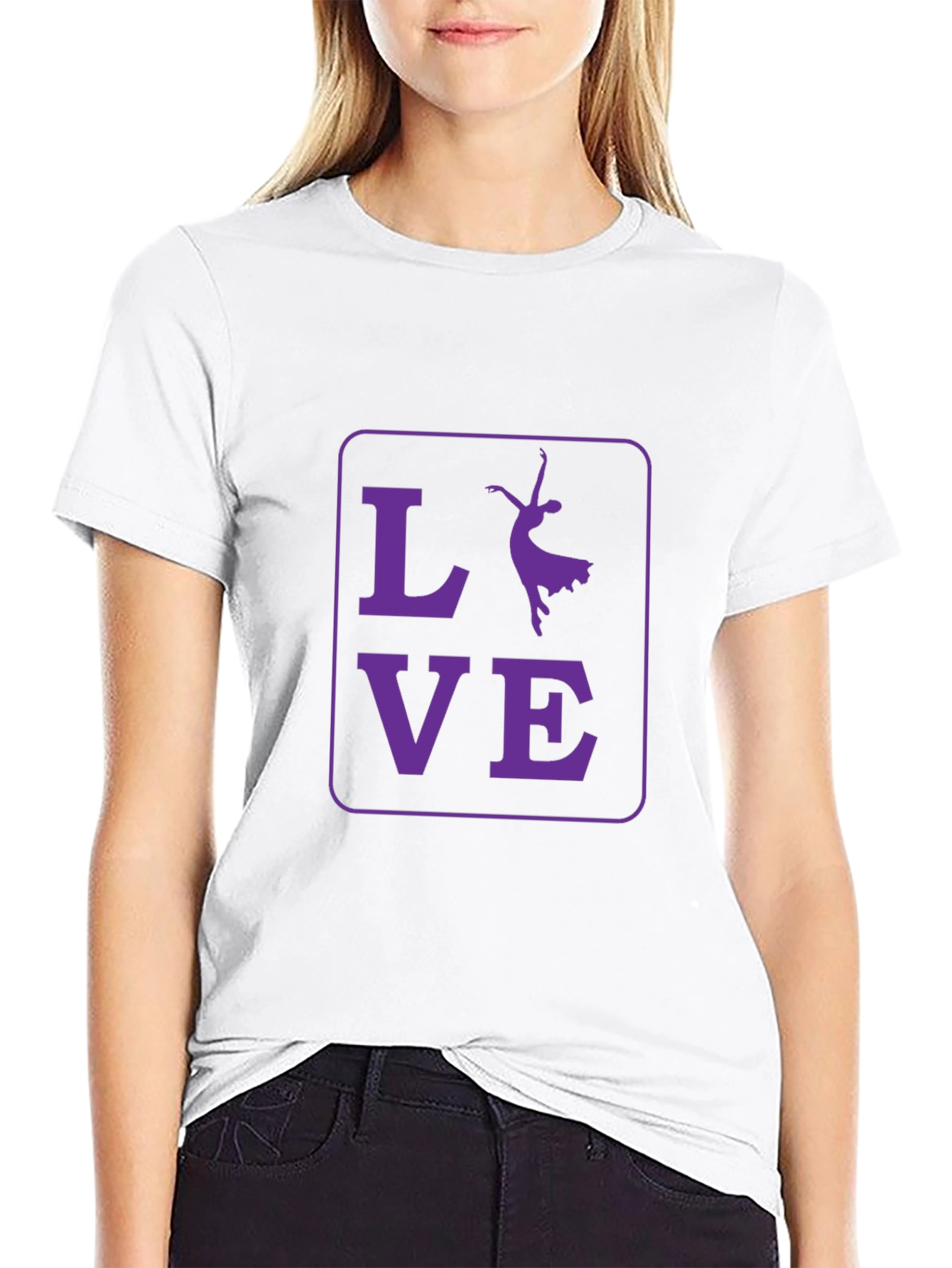 Camiseta Negra Amor Bailarina