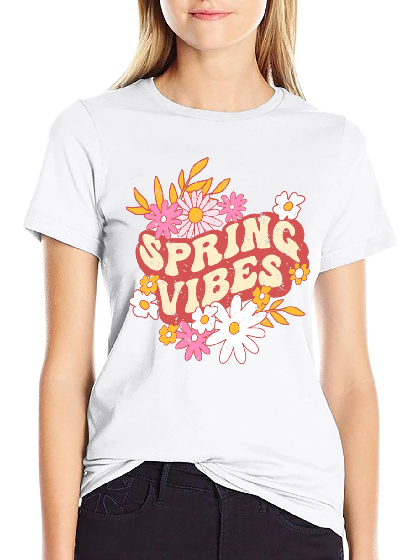 Camiseta Negra de Primavera