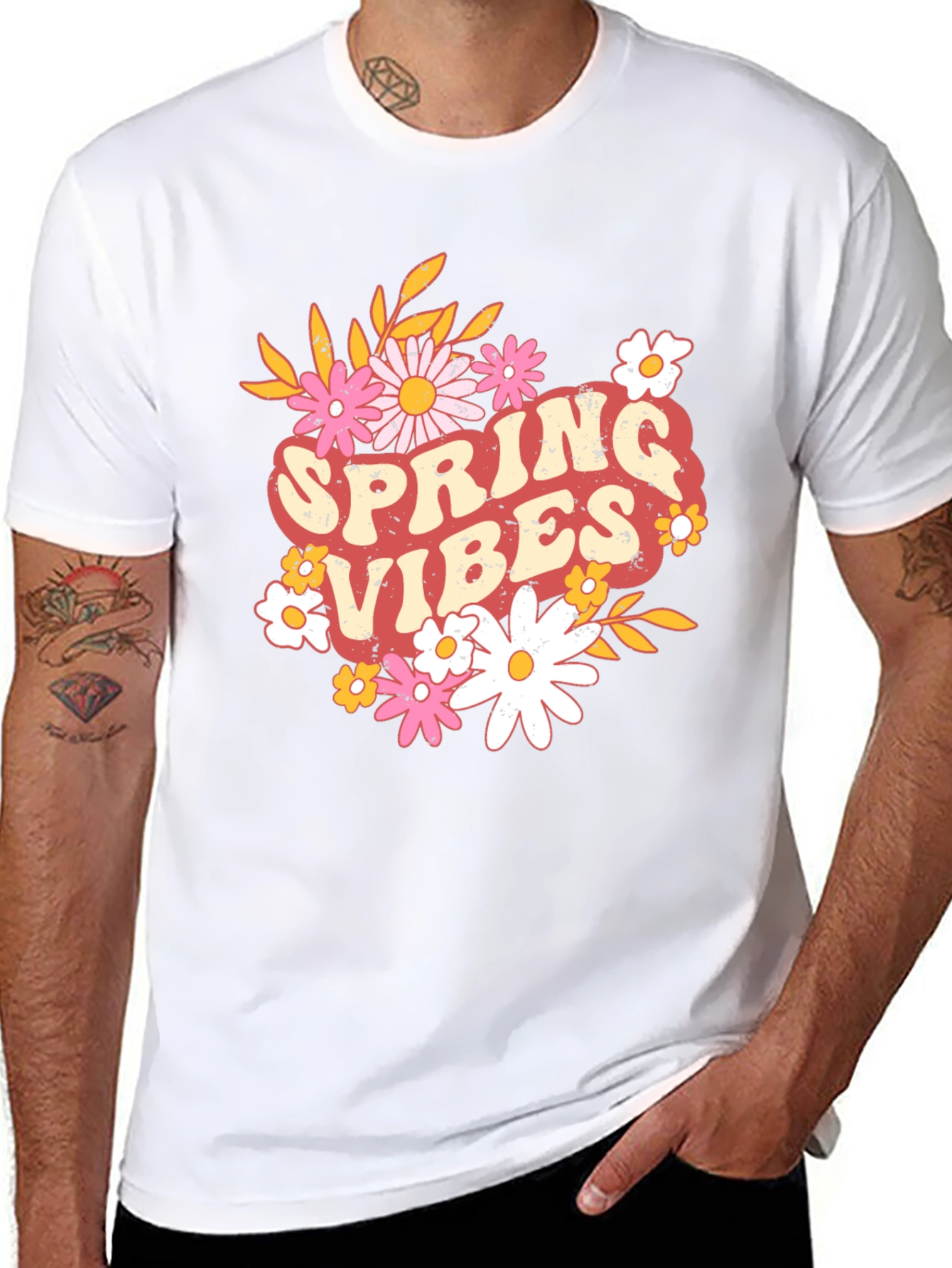 Camiseta Negra de Primavera