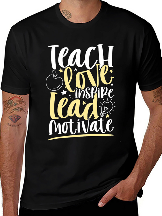 Camiseta Negra Teach Love Inspire Lead Motivate