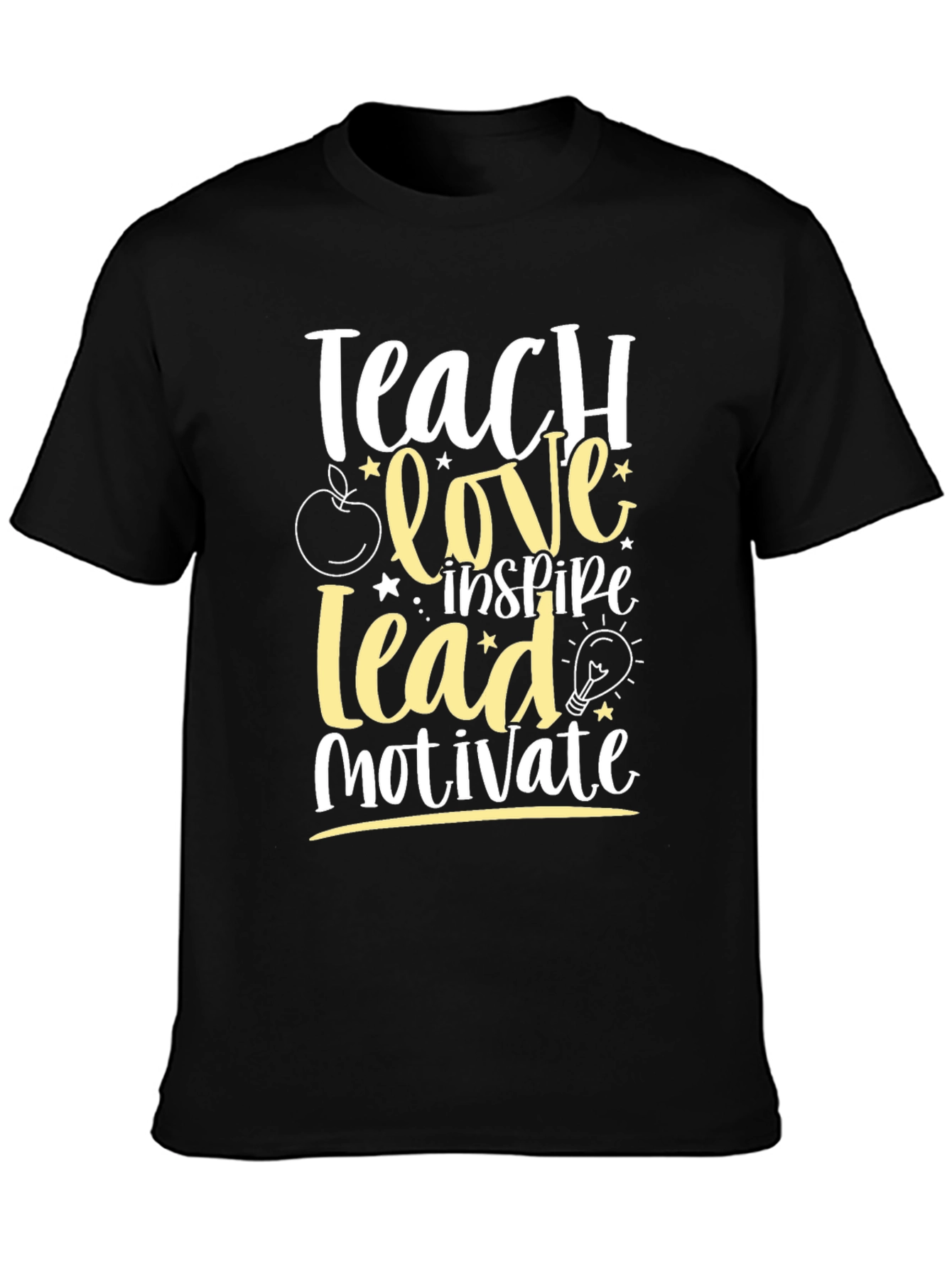 Camiseta Negra Teach Love Inspire Lead Motivate