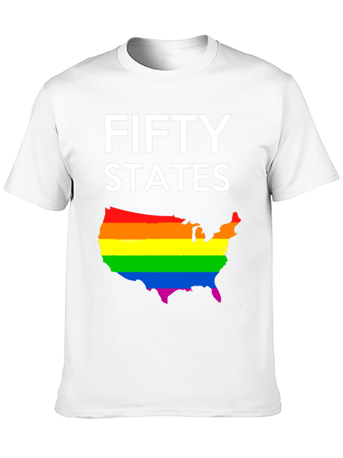 Camiseta Negra Fifty States Orgullo LGBT