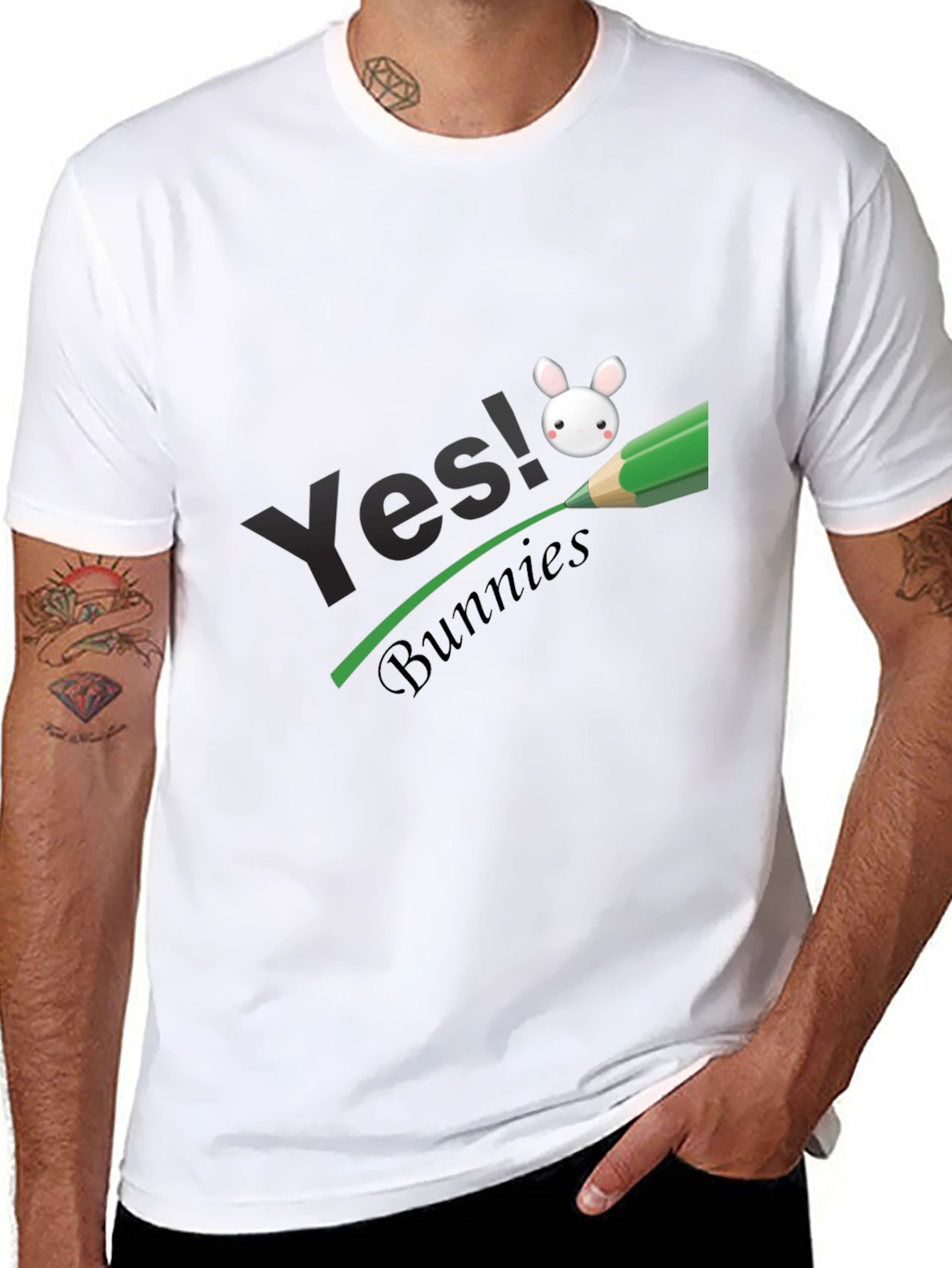 Camiseta Negra Yes! Bunnies
