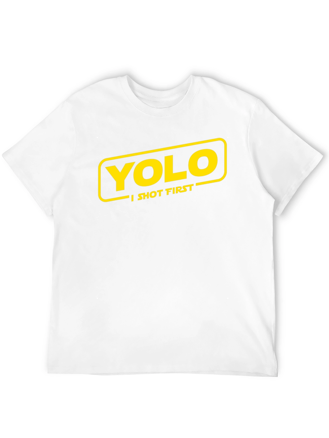 Camiseta Negra YOLO I Shot First Original