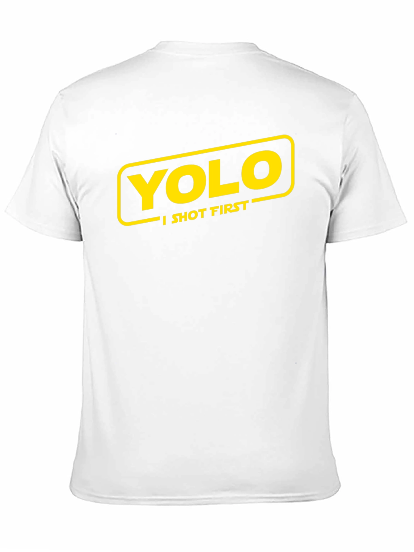 Camiseta Negra YOLO I Shot First Original