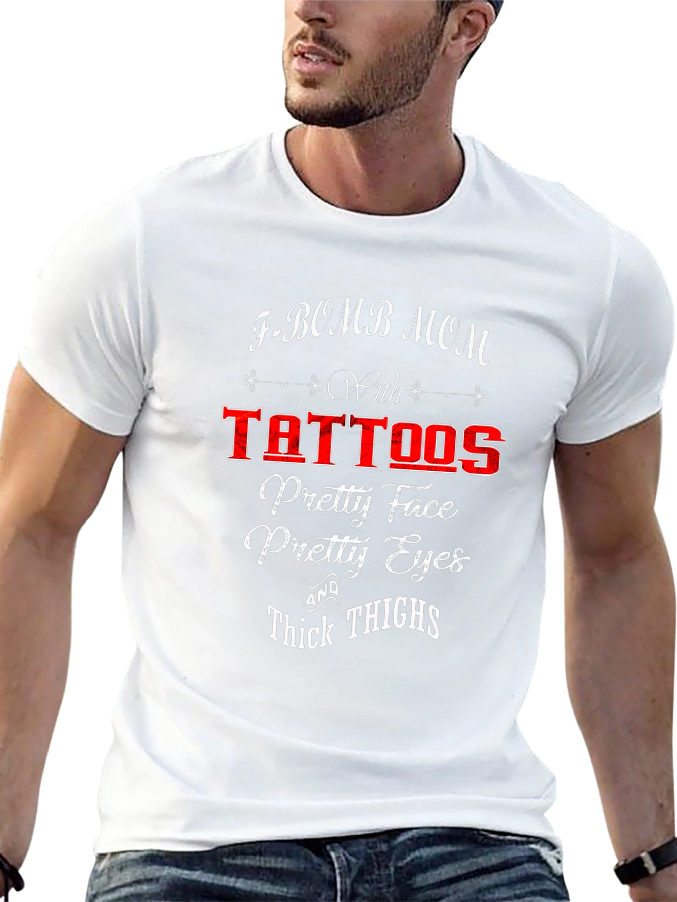 Camiseta Negra con Diseño Gráfico para Mamás con Tatuajes