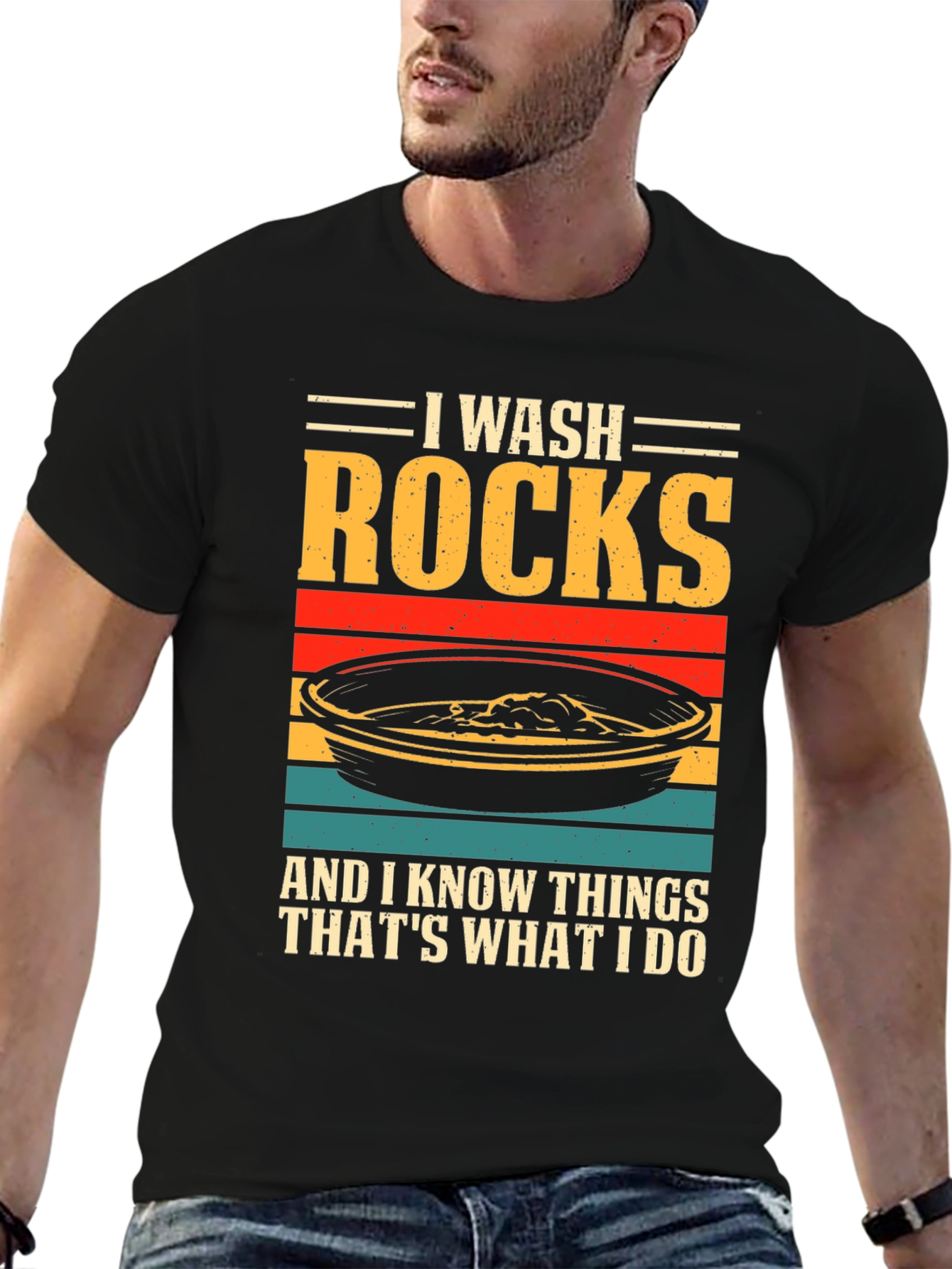 Camiseta I Wash Rocks para amantes de la geología
