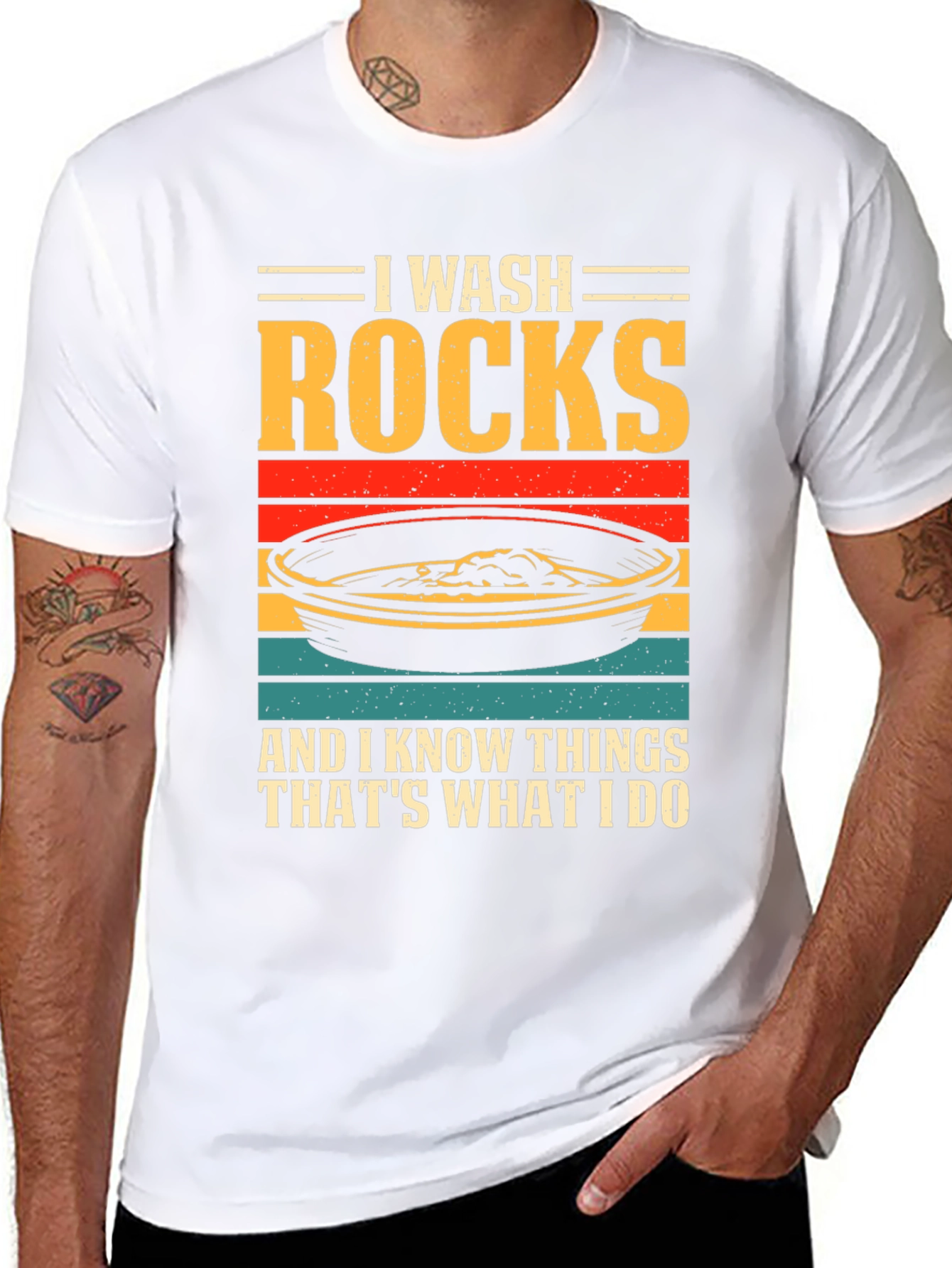 Camiseta I Wash Rocks para amantes de la geología