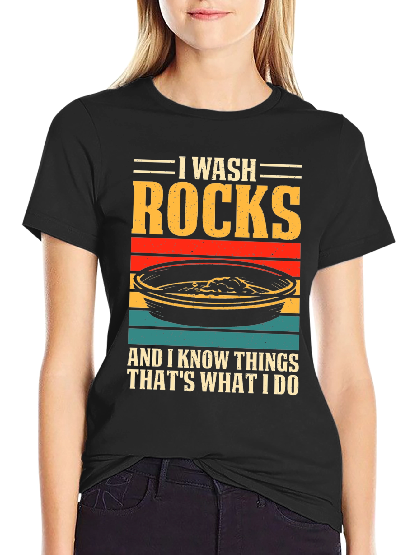 Camiseta I Wash Rocks para amantes de la geología