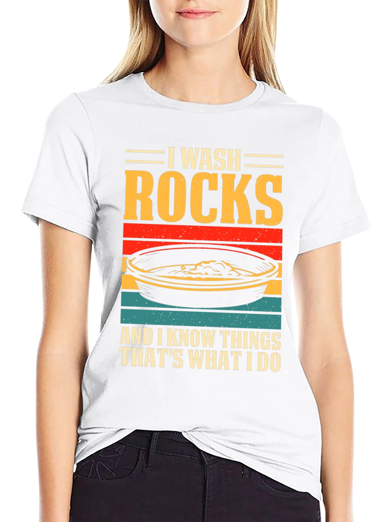 Camiseta I Wash Rocks para amantes de la geología