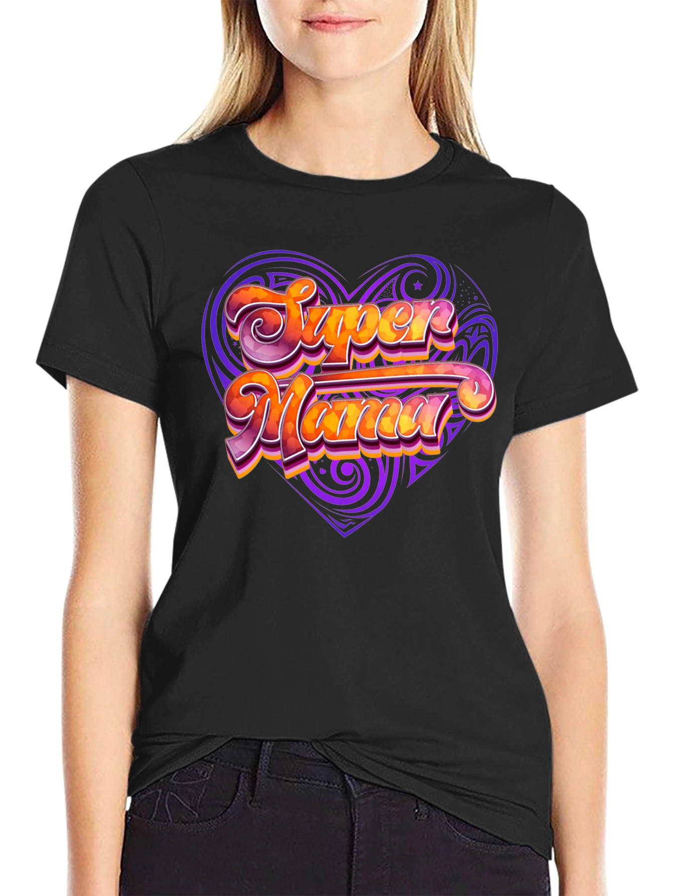 Camiseta Negra Super Mama