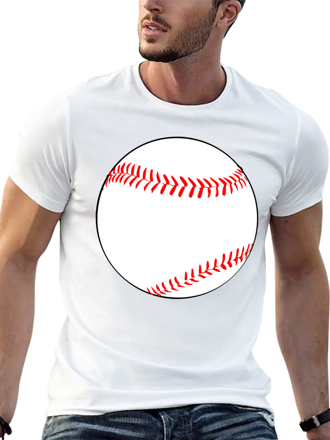Camiseta Negra con Diseño de Béisbol