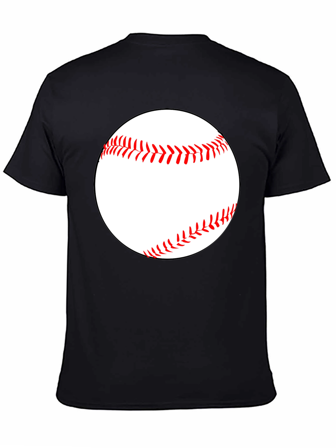 Camiseta Negra con Diseño de Béisbol
