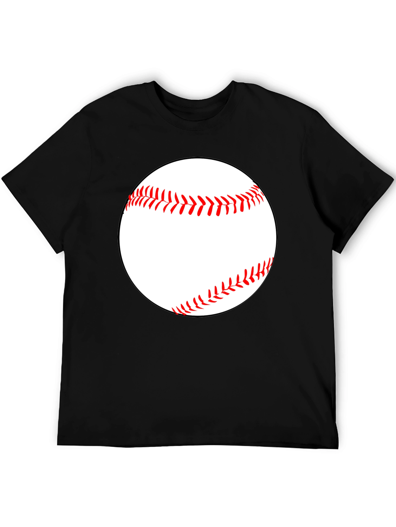 Camiseta Negra con Diseño de Béisbol