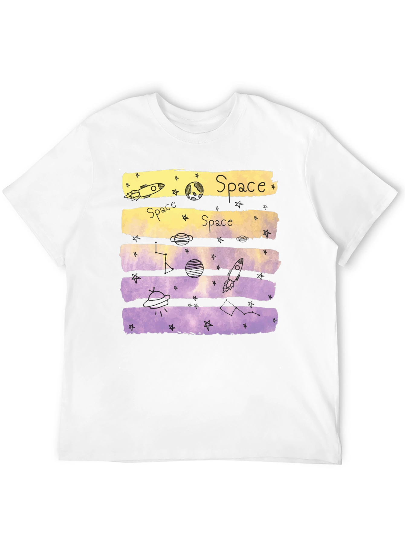 Camiseta Espacial Hombre Diseño Galaxy