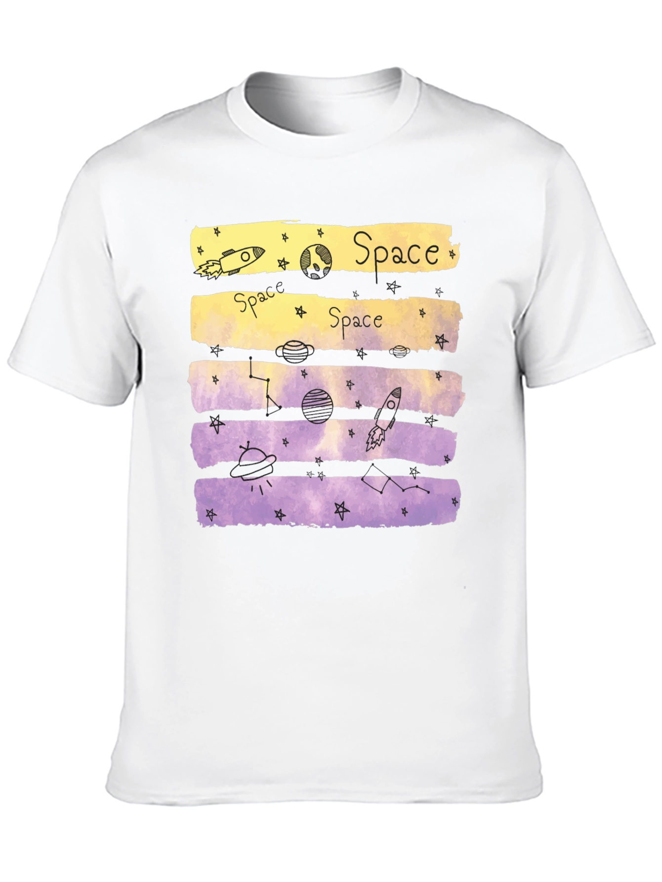 Camiseta Espacial Hombre Diseño Galaxy