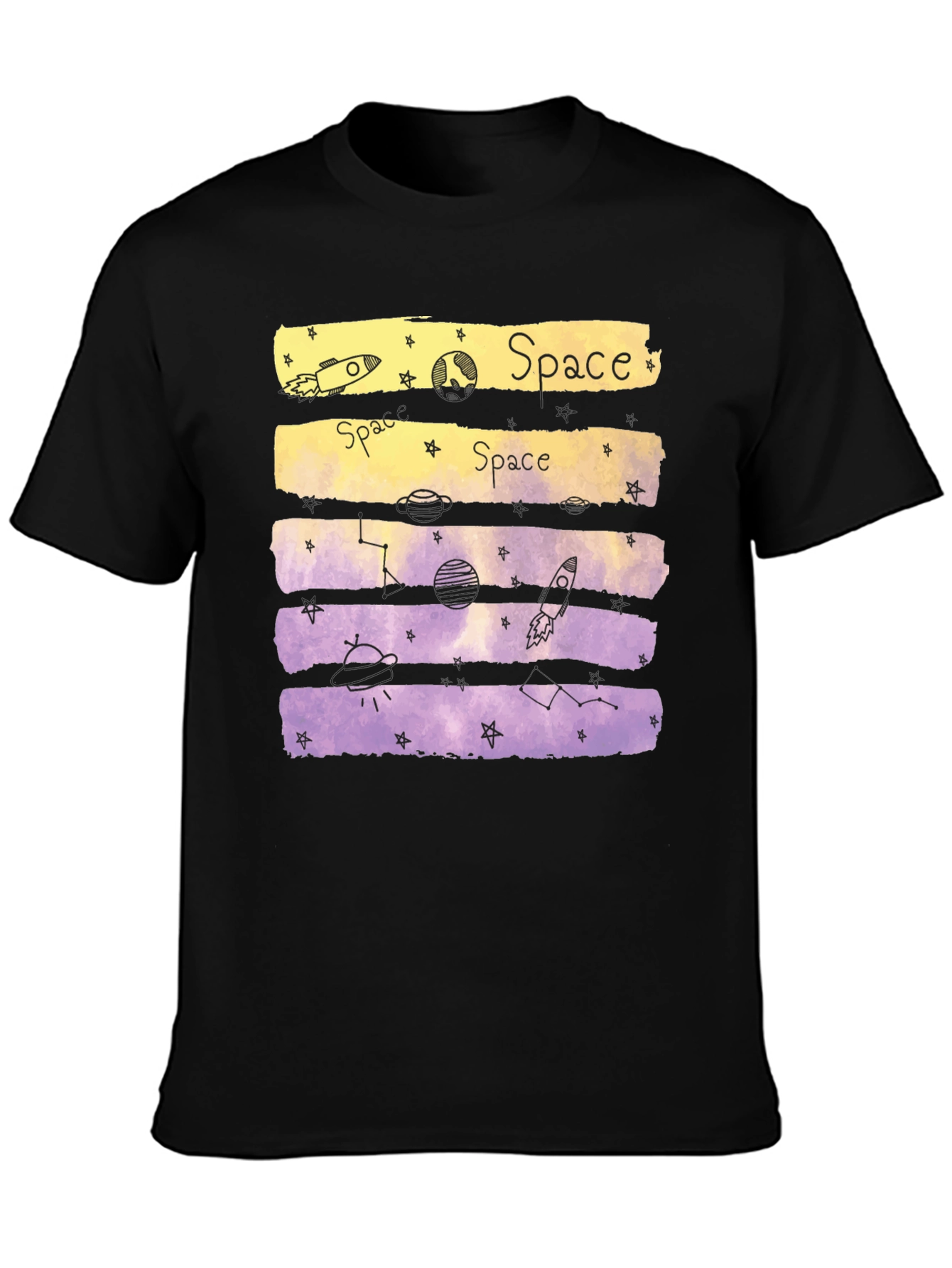 Camiseta Espacial Hombre Diseño Galaxy