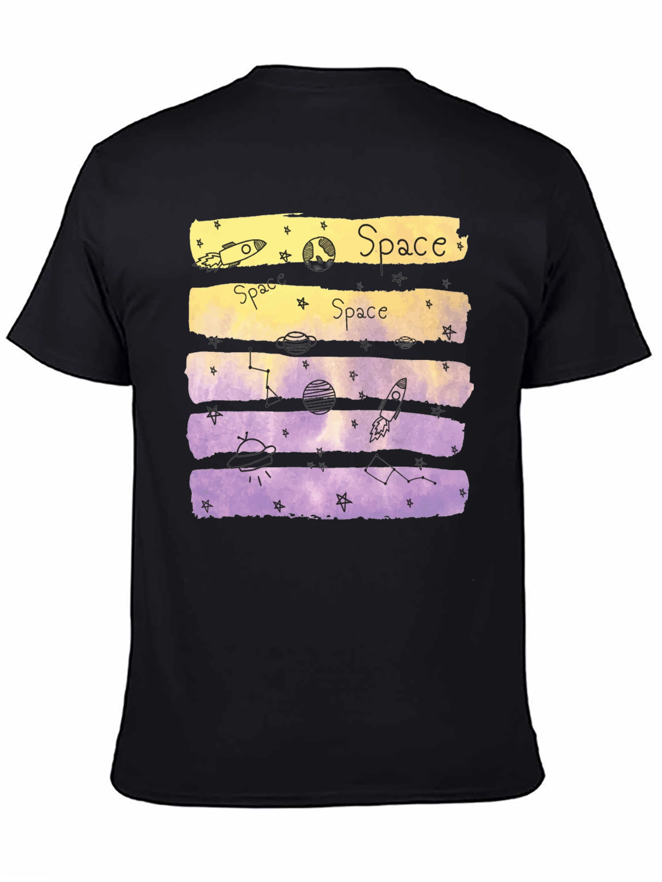 Camiseta Espacial Hombre Diseño Galaxy