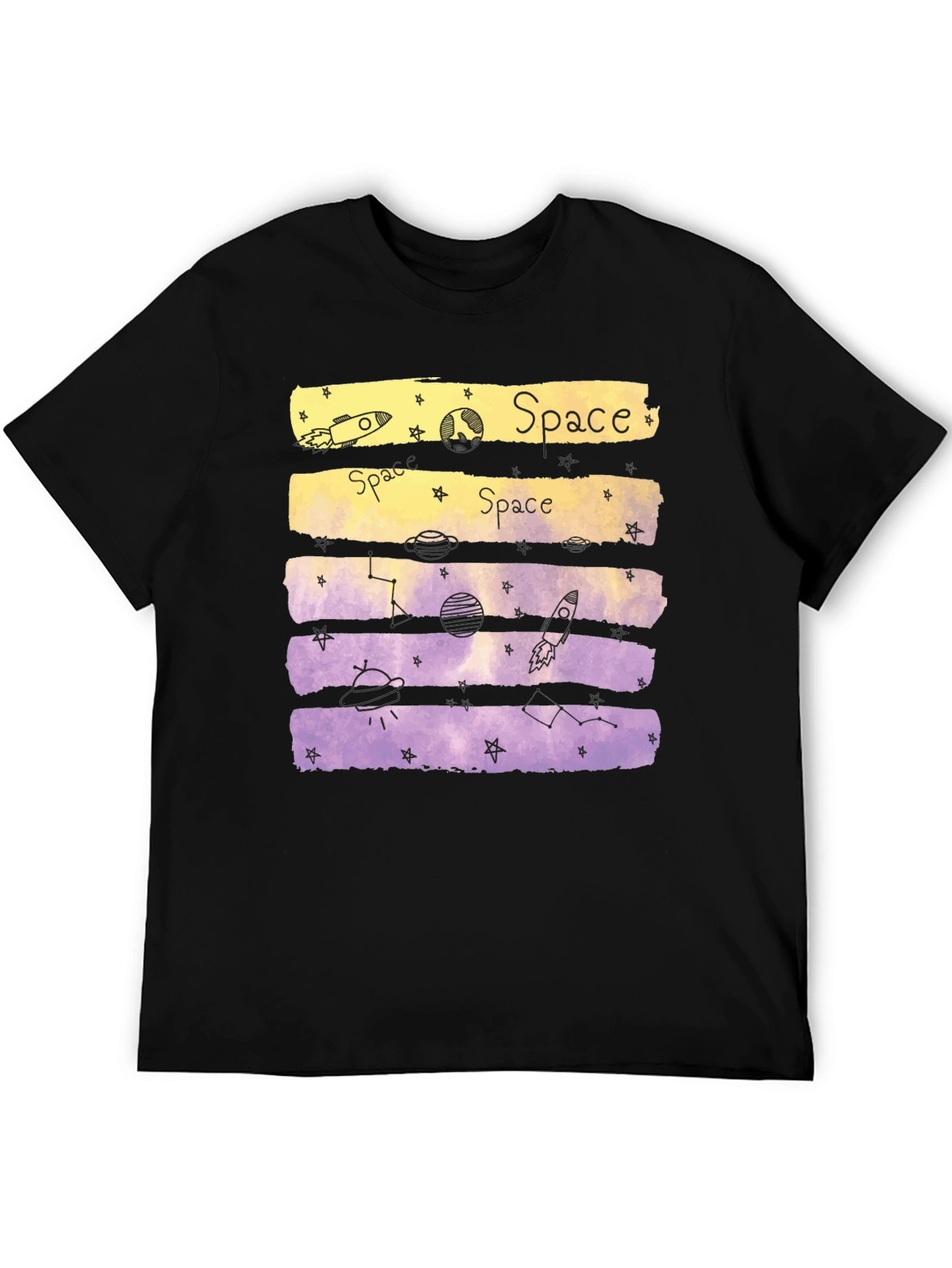 Camiseta Espacial Hombre Diseño Galaxy