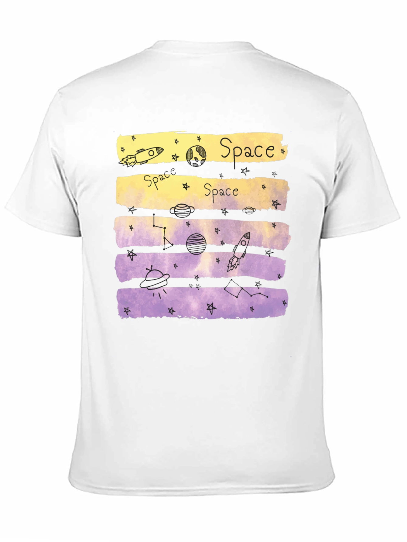 Camiseta Espacial Hombre Diseño Galaxy