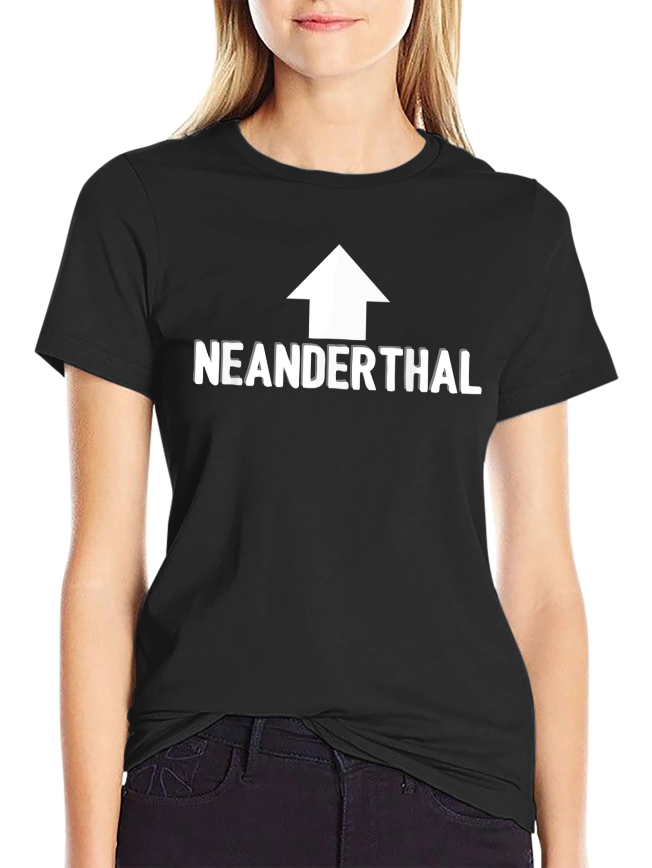 Camiseta Negra Neanderthal - Estilo Casual