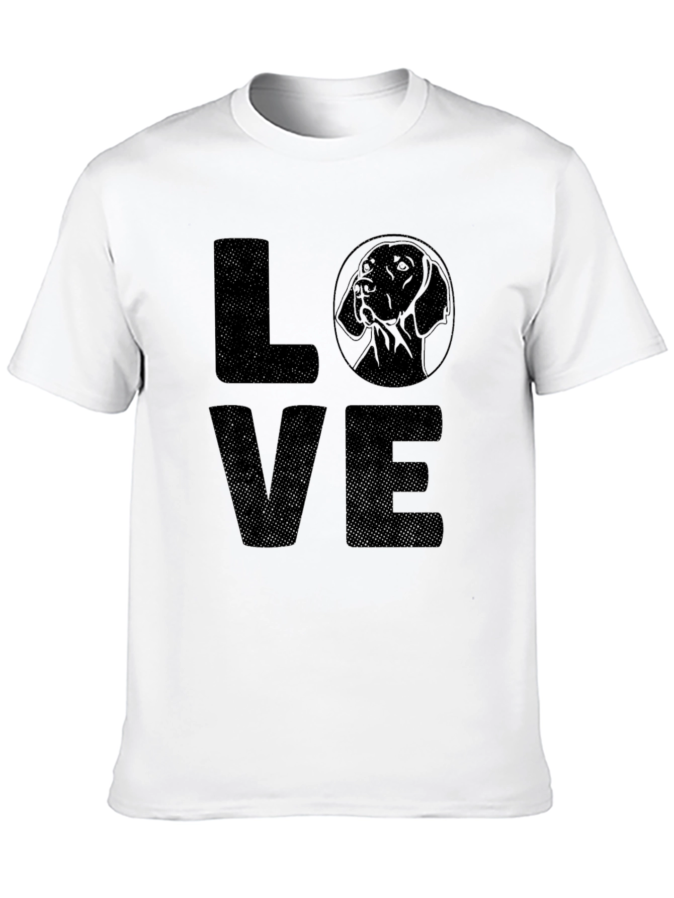 Camiseta Negra LOVE con Silueta de Perro