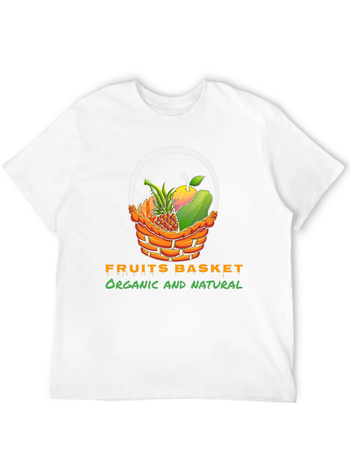 Camiseta Negra con Diseño Frutal Orgánico y Natural