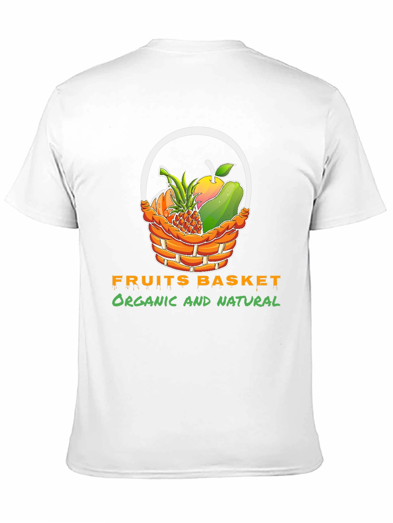 Camiseta Negra con Diseño Frutal Orgánico y Natural