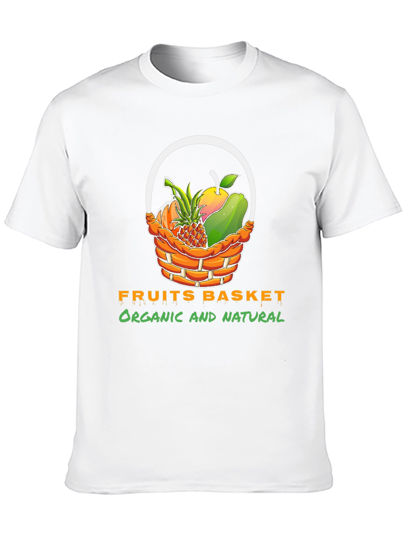 Camiseta Negra con Diseño Frutal Orgánico y Natural