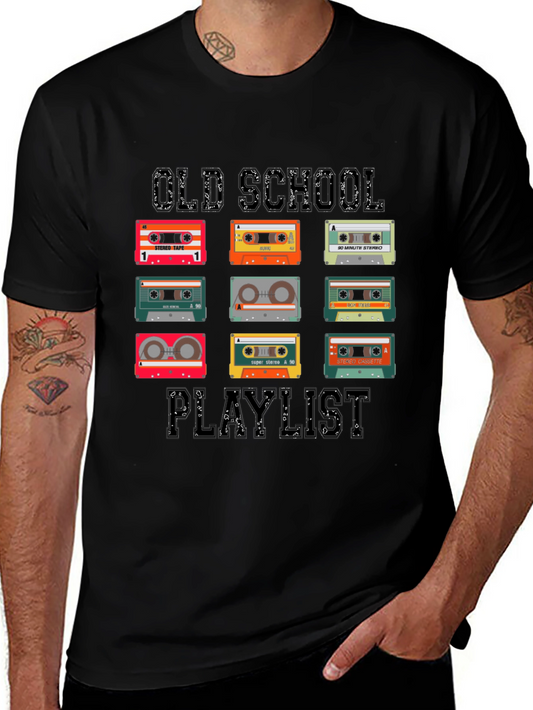 Camiseta Negra Old School Playlist