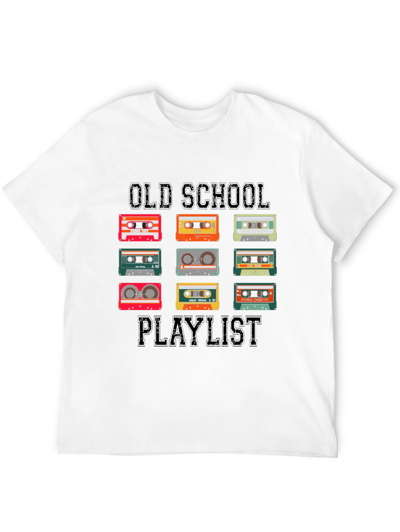 Camiseta Negra Old School Playlist