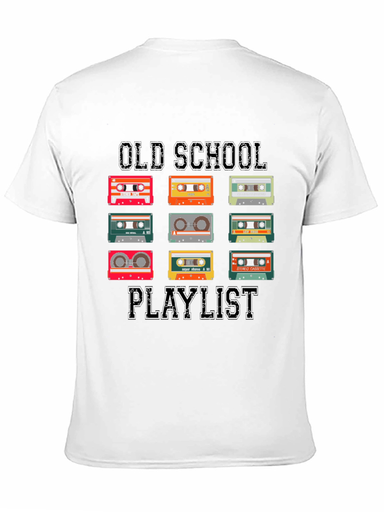 Camiseta Negra Old School Playlist