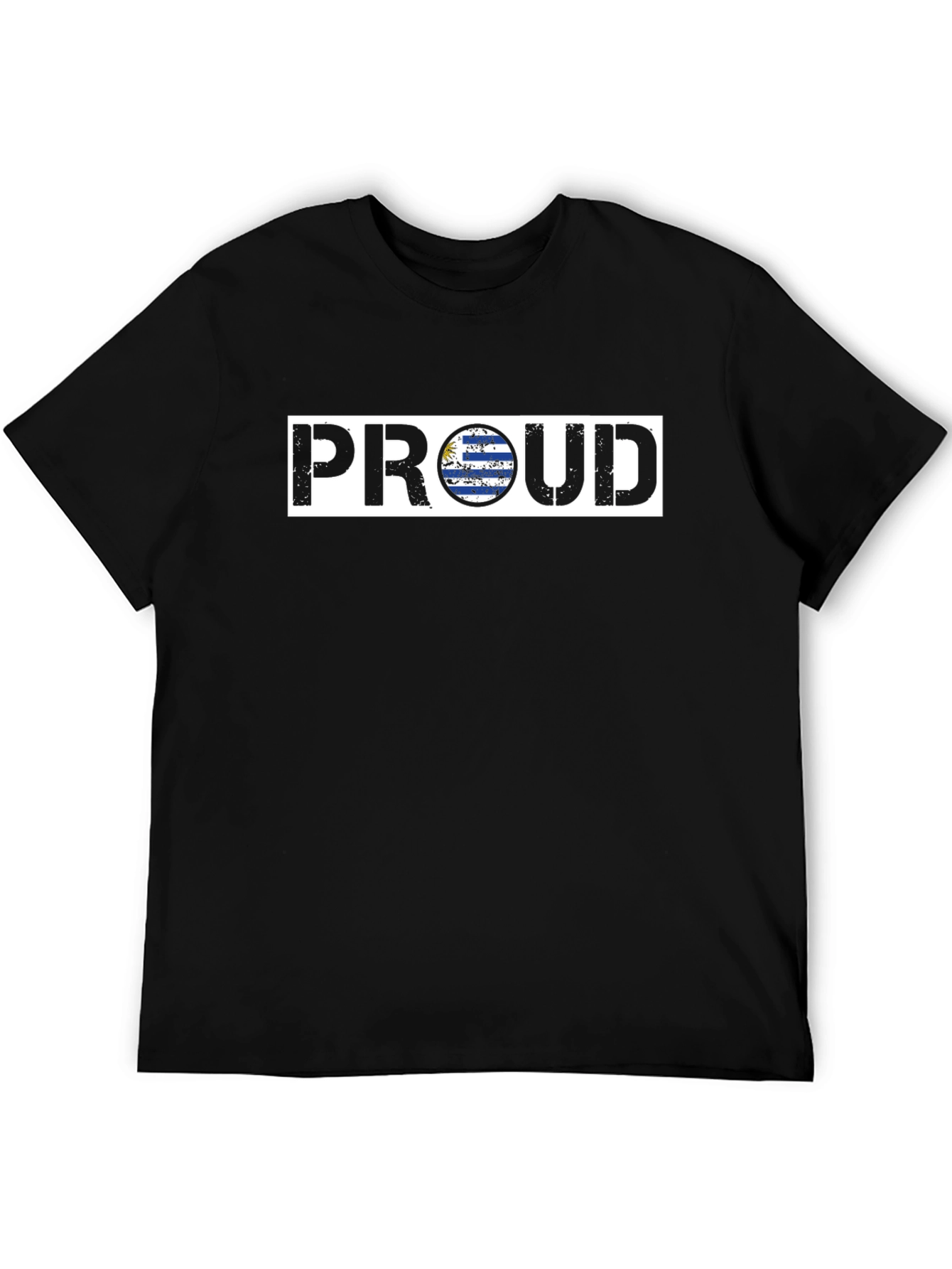 Camiseta Negra PROUD Uruguay - Estilo Casual